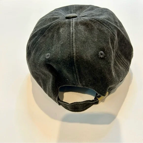 Salty Embroidered Vintage Washed Cotton Baseball Cap Hat Black White New - Picture 4 of 6